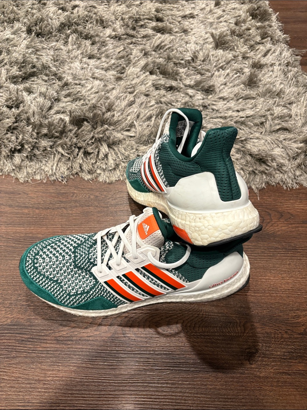 adidas limited edition Umami Green and Orange Sneakers